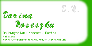 dorina moseszku business card